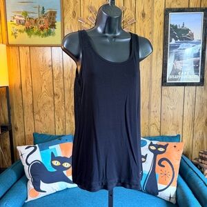 Ivanka Trump Elegant Black Mesh Back Tank Top